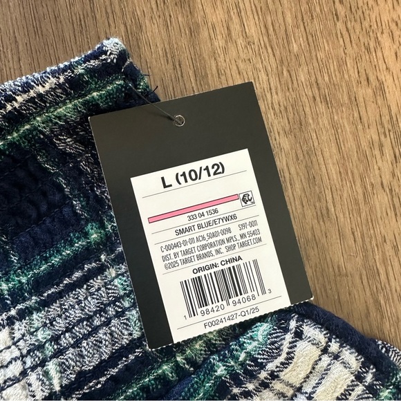 NWT! Art Class Girl’s Gingham Skirt, Plaid, Navy, White, Green, Lined, - Picture 4 of 7